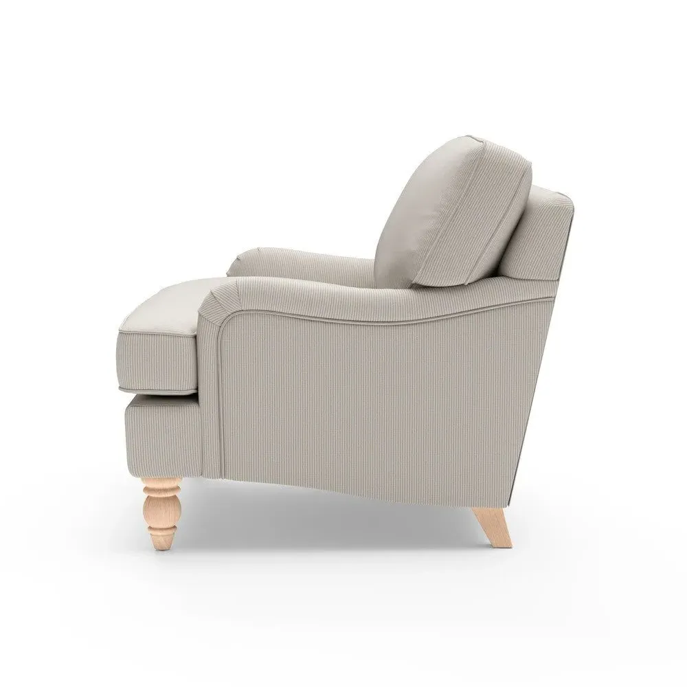 Love Seat - Natural, Broadway Stripe