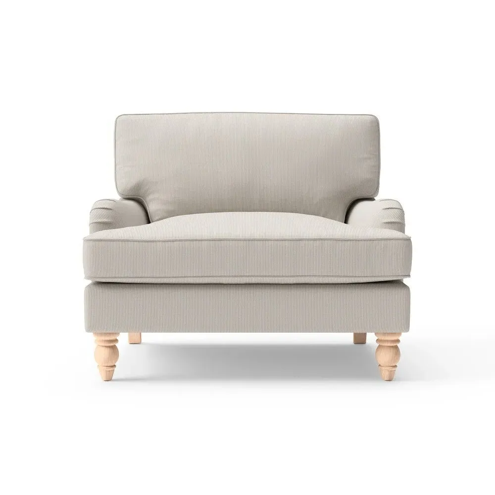 Love Seat - Natural, Broadway Stripe