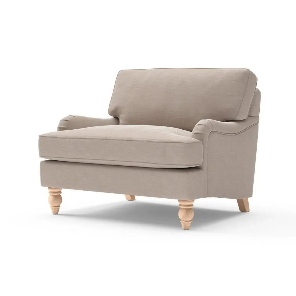 Love Seat - Natural, Eco Chenille