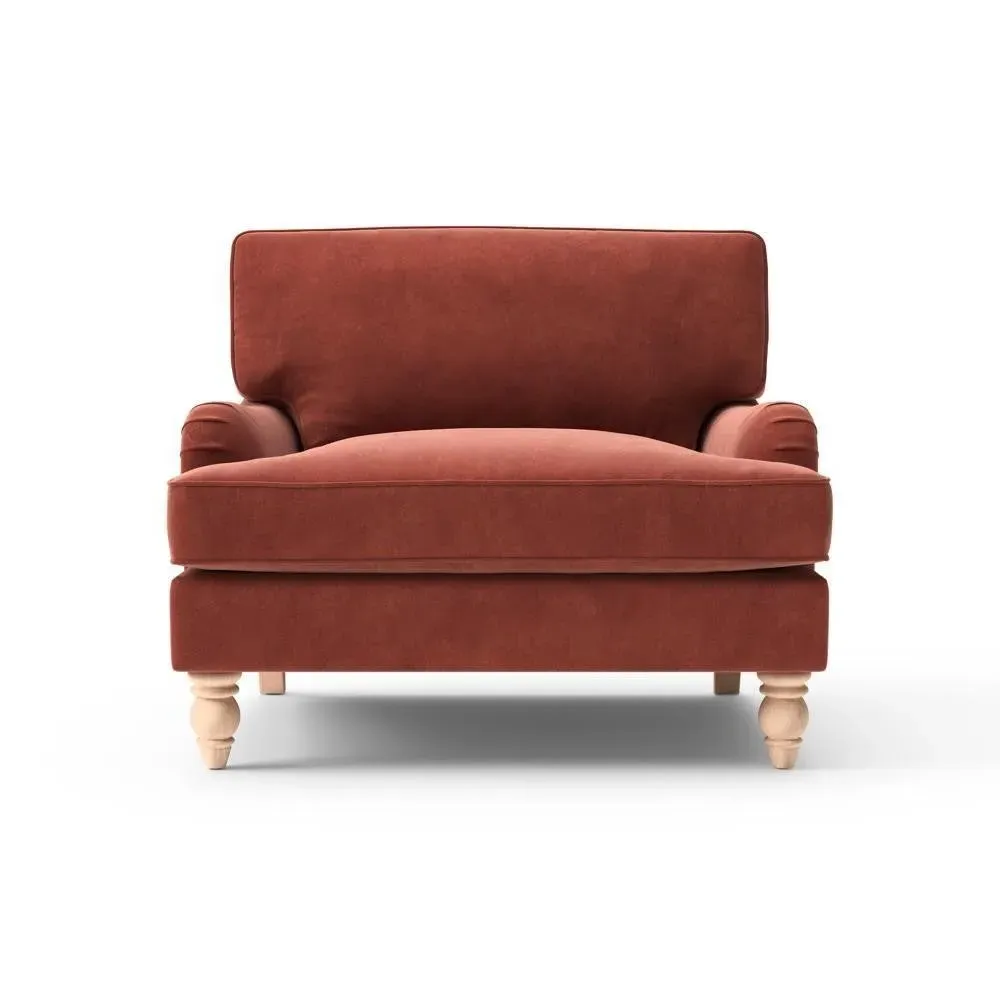 Love Seat - Red, Matt Velvet