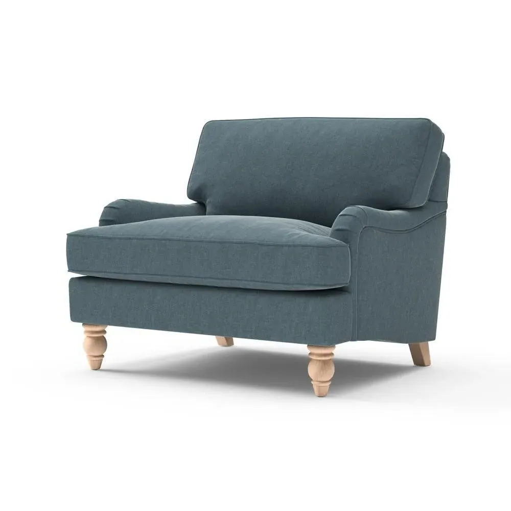 Love Seat - Teal, Eco Chenille