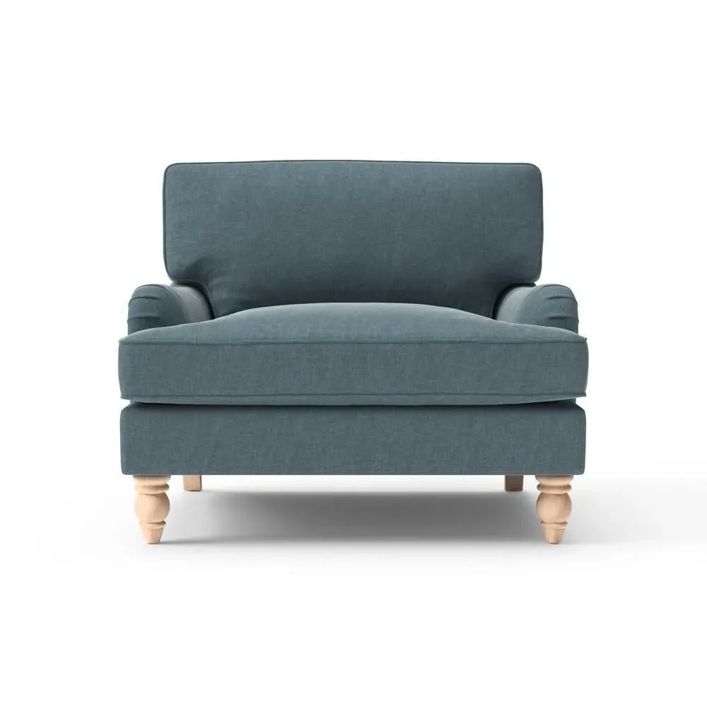 Love Seat - Teal, Eco Chenille