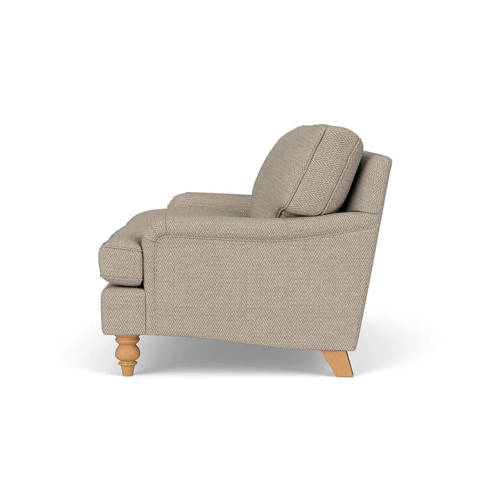 Morris 2-Seater Sofa - Natural, Herringbone Weave