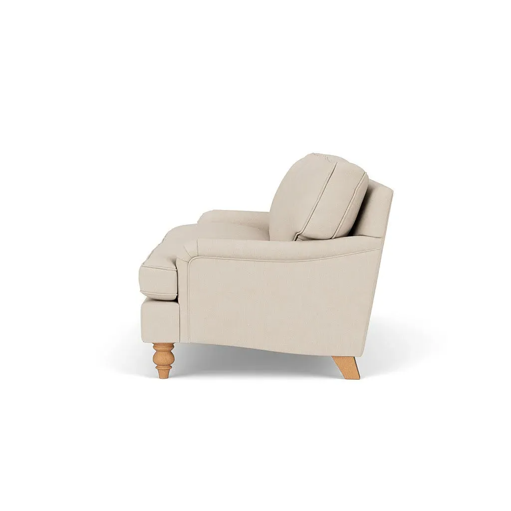 Morris 3-Seater Sofa - Lily White, Linen Mix by The Cotswold Company, image 3