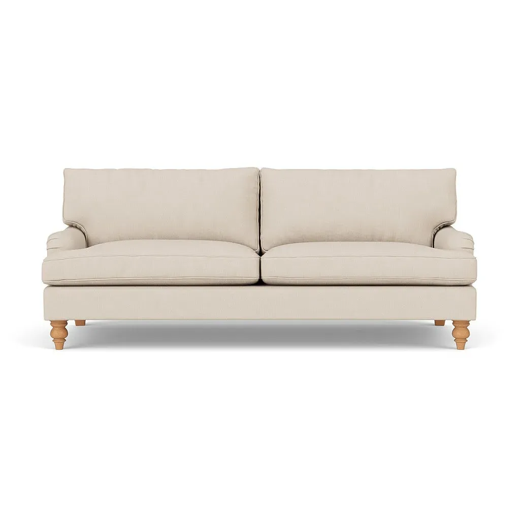 Morris 4-Seater Sofa - Lily White, Linen Mix by The Cotswold Company, alternate view