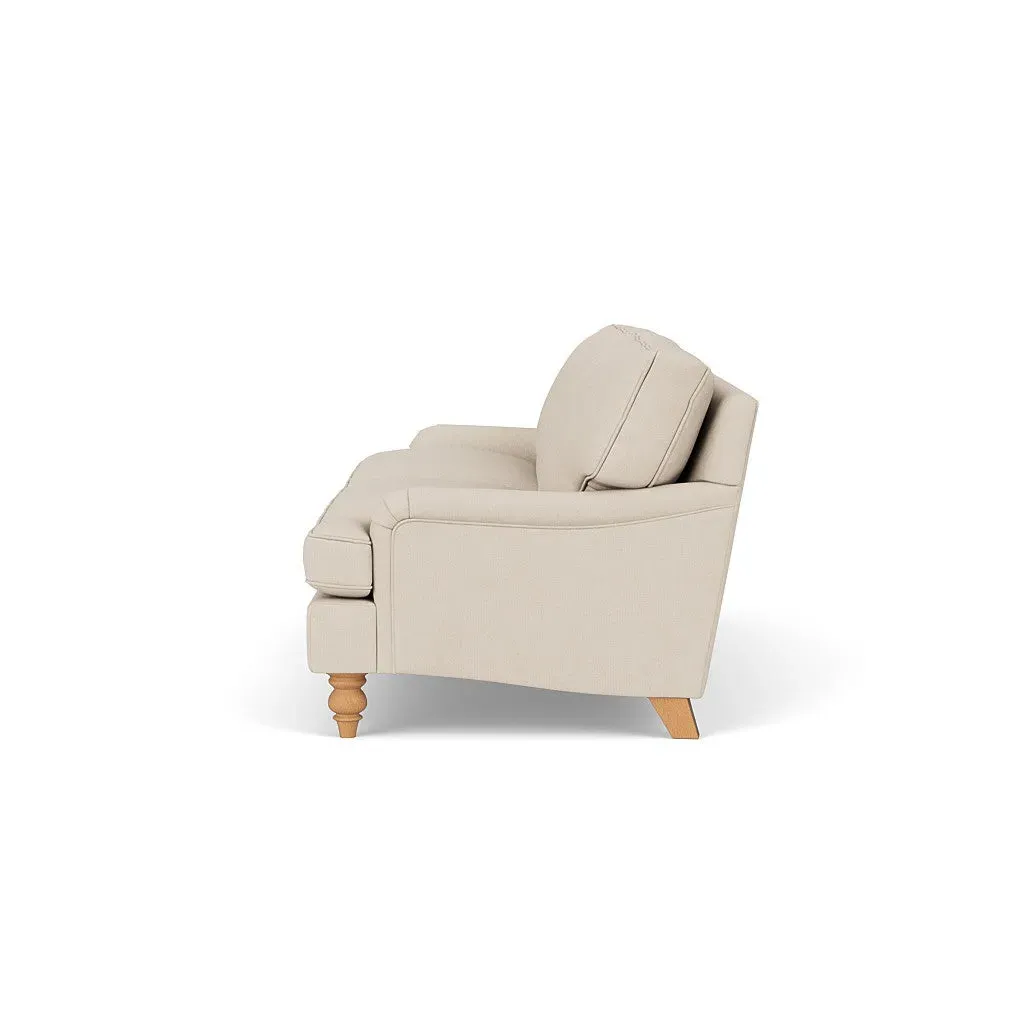 Morris 4-Seater Sofa - Lily White, Linen Mix by The Cotswold Company, image 3