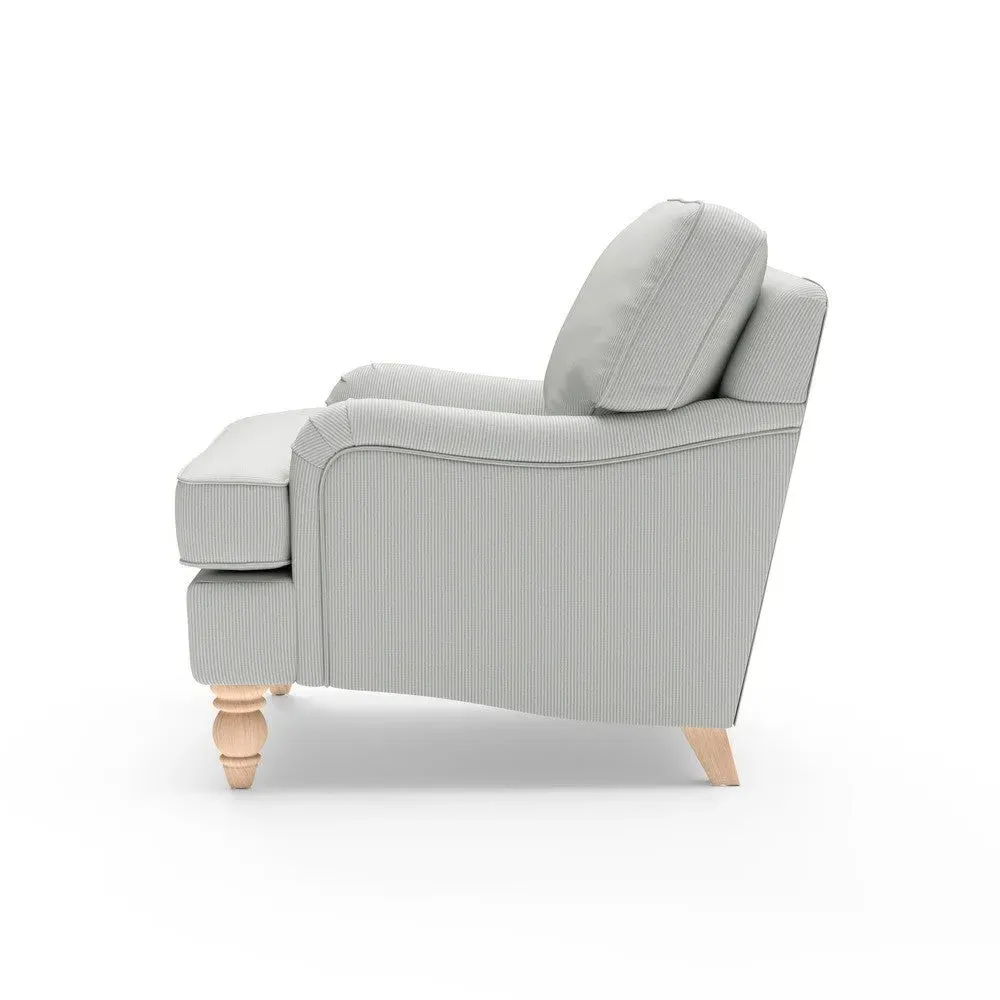 Morris Armchair - Duck Egg, Broadway Stripe