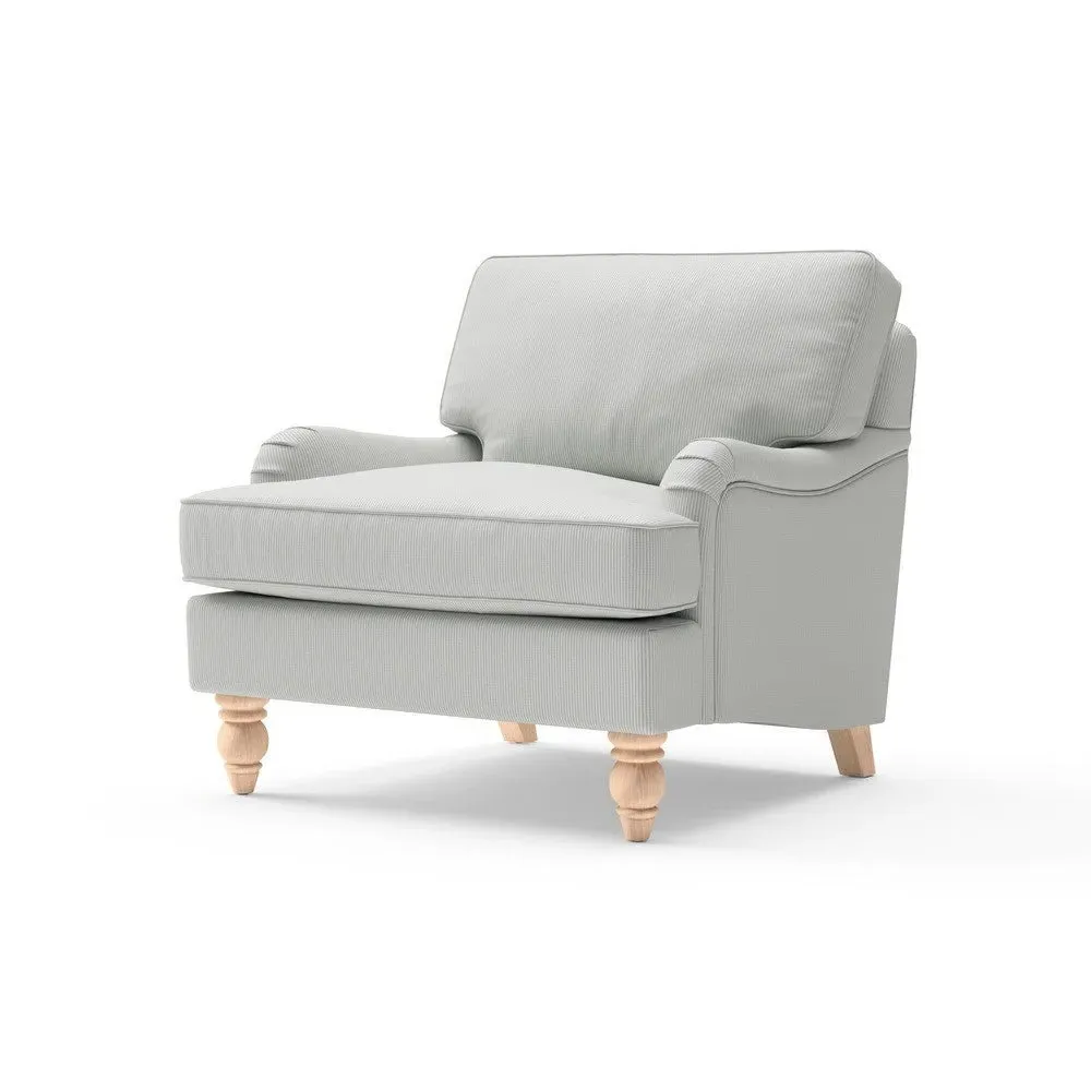 Morris Armchair - Duck Egg, Broadway Stripe