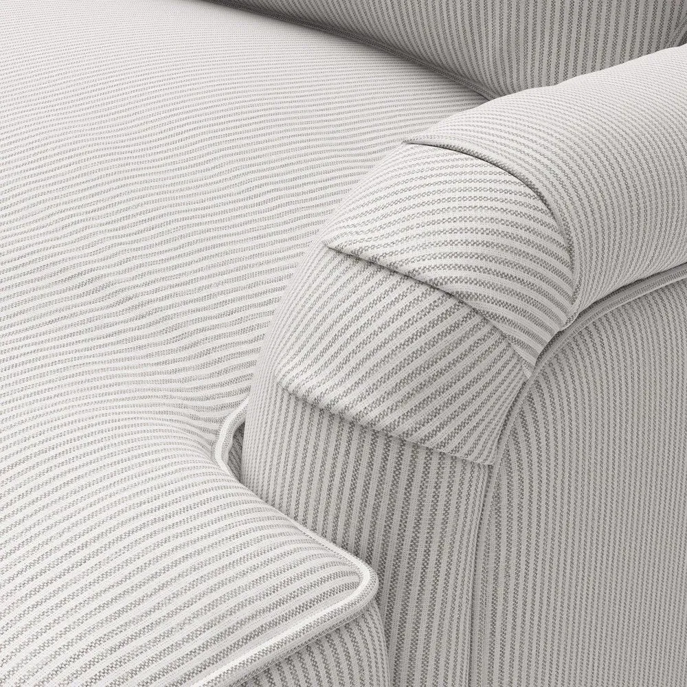Morris Armchair - Grey, Broadway Stripe