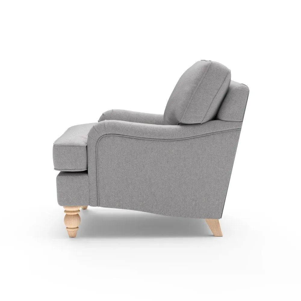 Morris Armchair - Grey, Rustic Weave