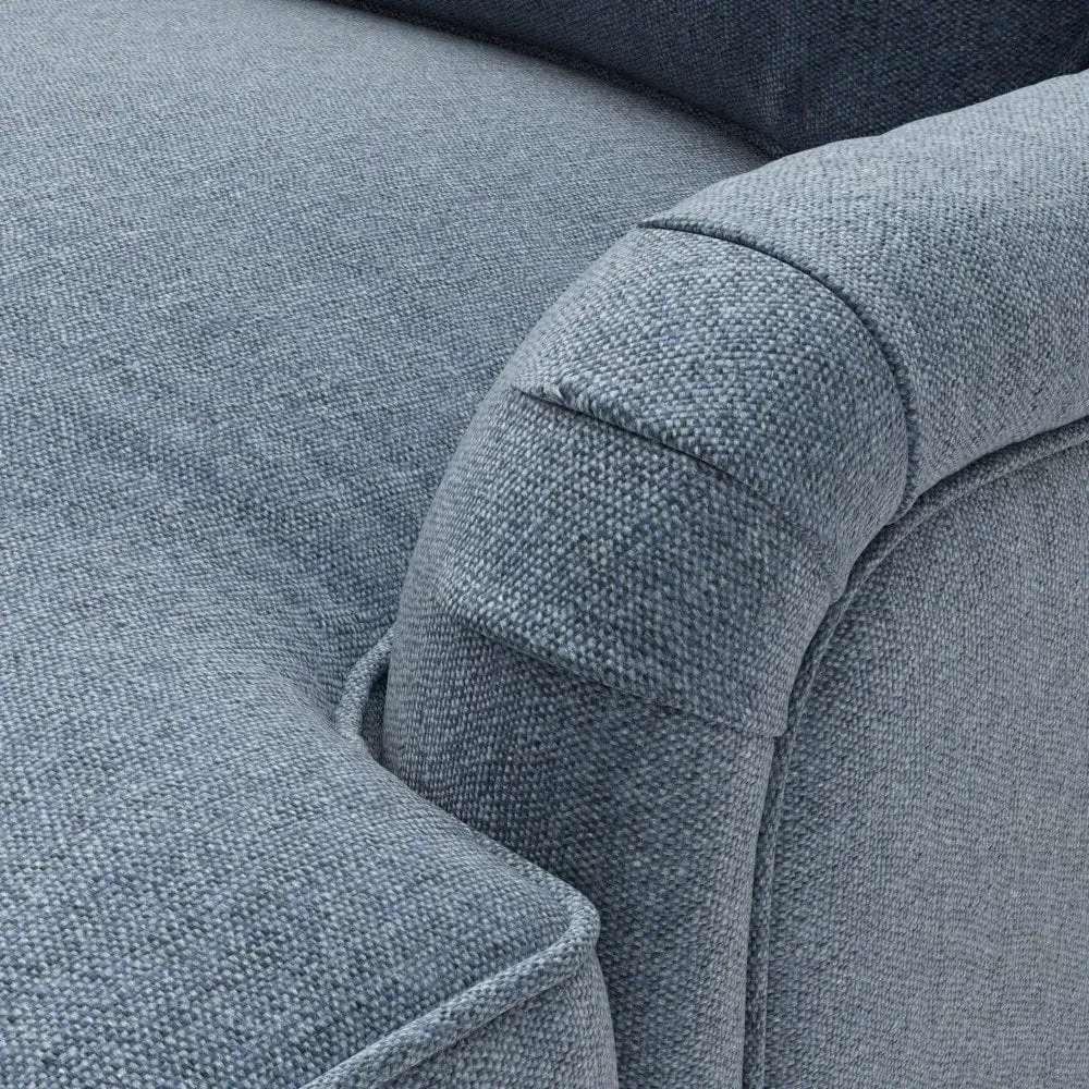 Morris Armchair - Indigo, Rustic Weave