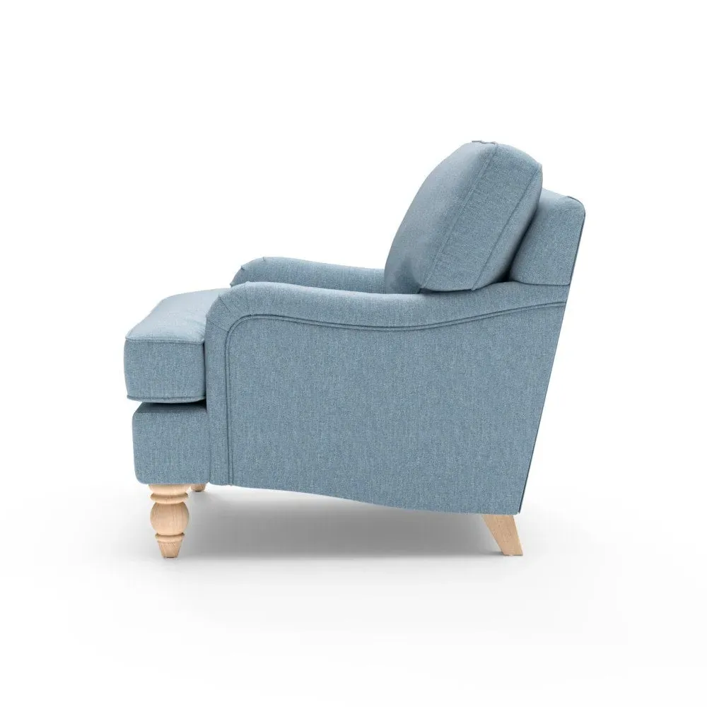 Morris Armchair - Teal, Rustic Weave