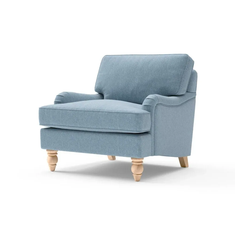 Morris Armchair - Teal, Rustic Weave