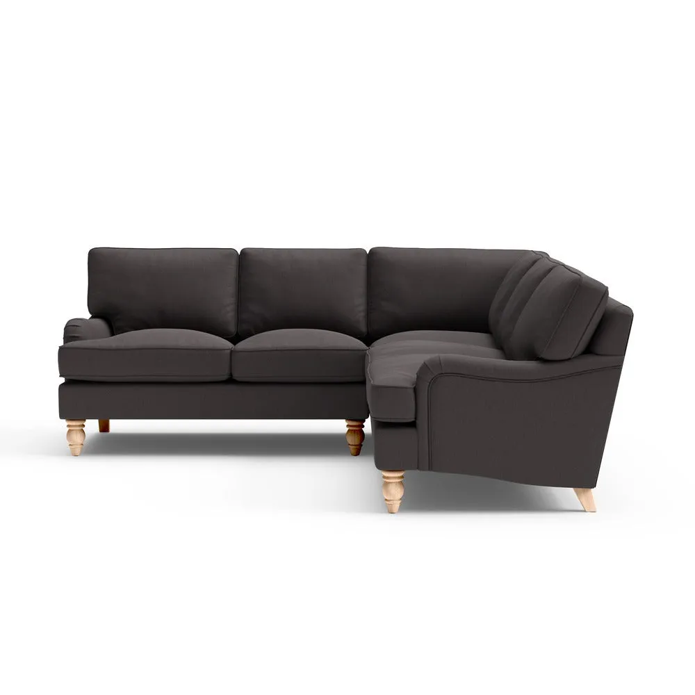 Morris Corner Sofa - Bark, Chunky Cotton