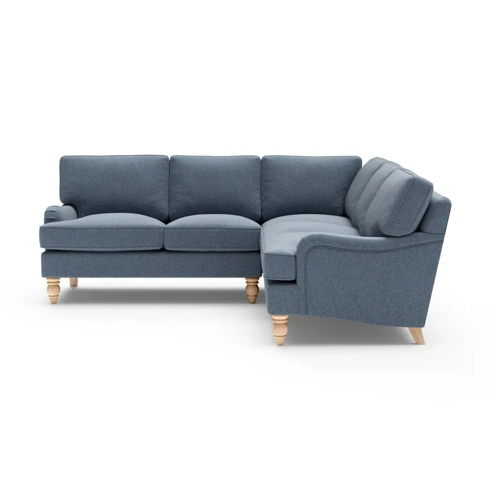 Morris Corner Sofa - Indigo, Rustic Weave