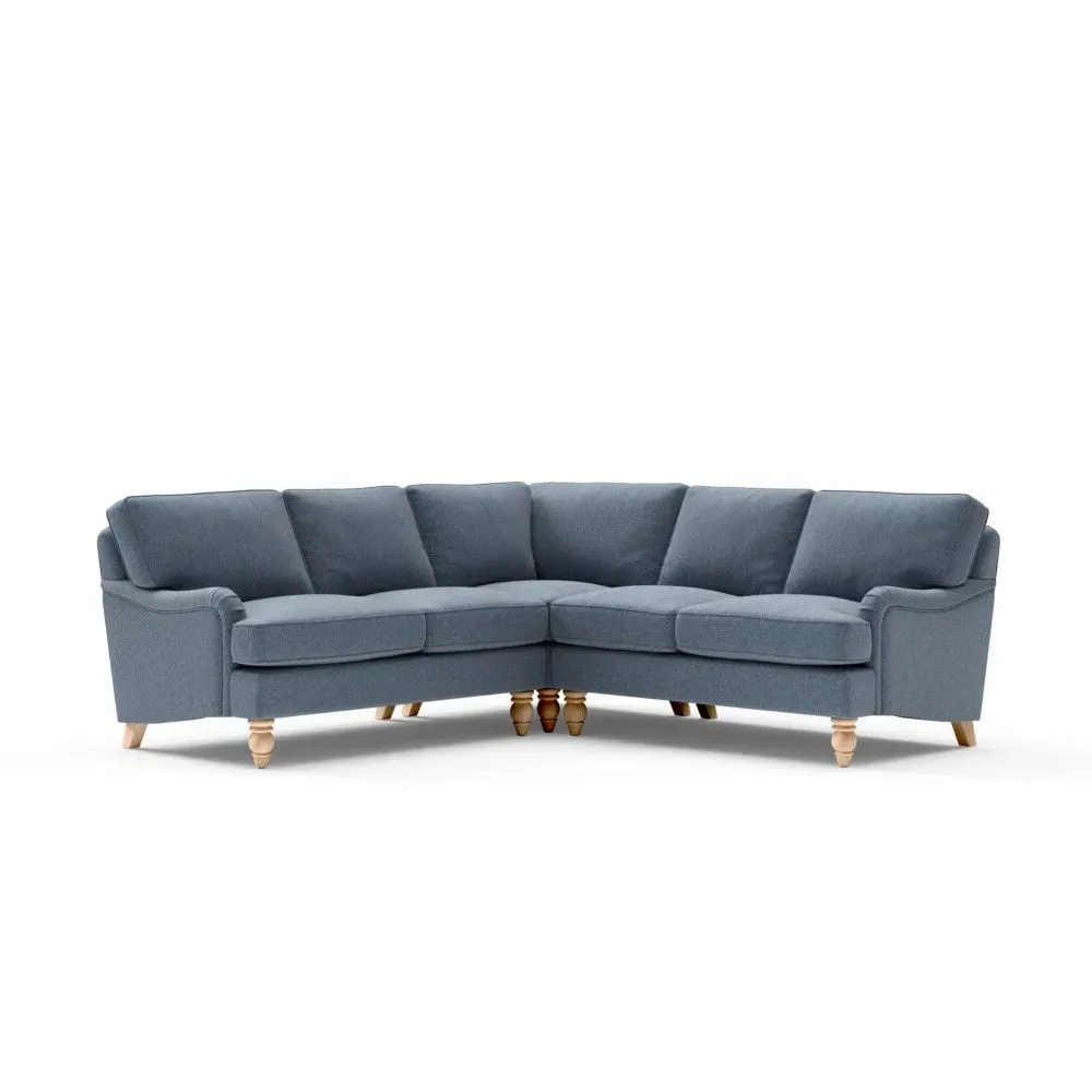 Morris Corner Sofa - Indigo, Rustic Weave