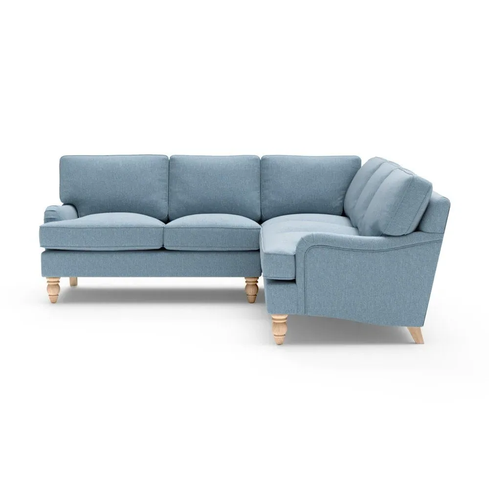 Morris Corner Sofa - Teal, Rustic Weave