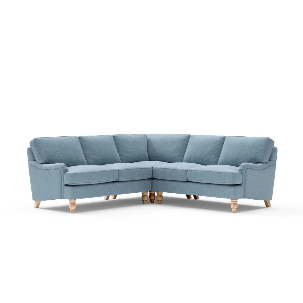 Morris Corner Sofa - Teal, Rustic Weave