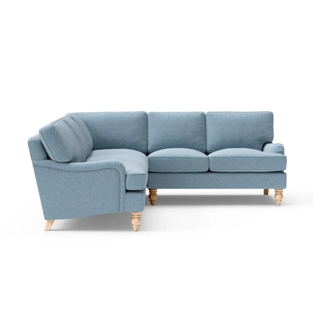 Morris Corner Sofa - Teal, Rustic Weave