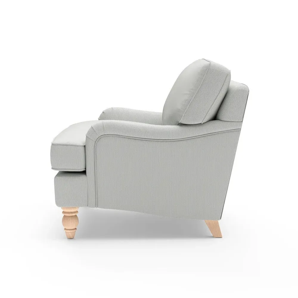 Morris Love Seat - Duck Egg, Broadway Stripe