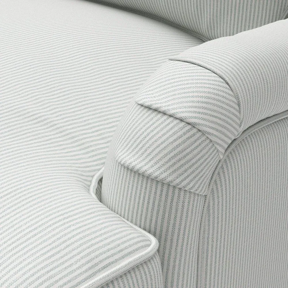 Morris Love Seat - Duck Egg, Broadway Stripe