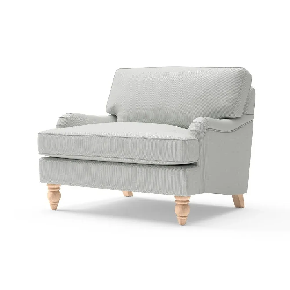 Morris Love Seat - Duck Egg, Broadway Stripe