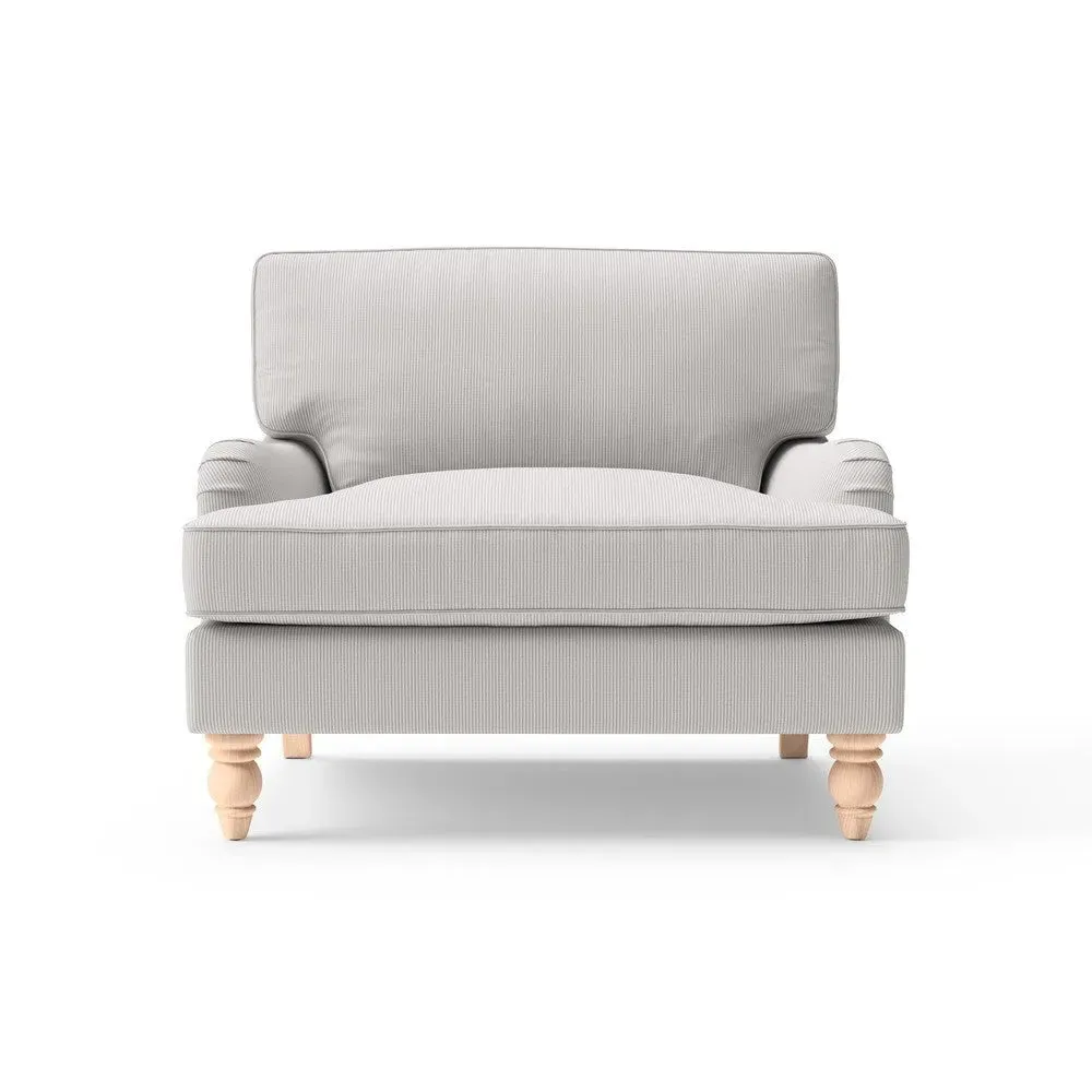 Morris Love Seat - Grey, Broadway Stripe