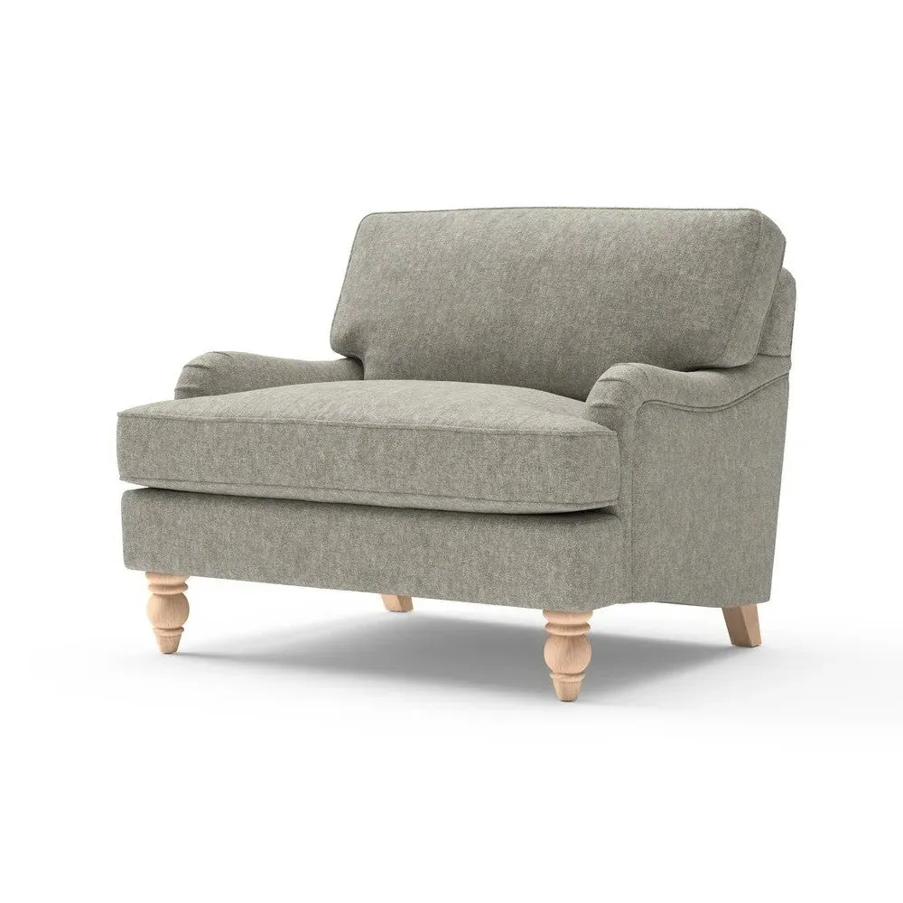 Morris Love Seat - Lichen Green, Aquaclean Oxford