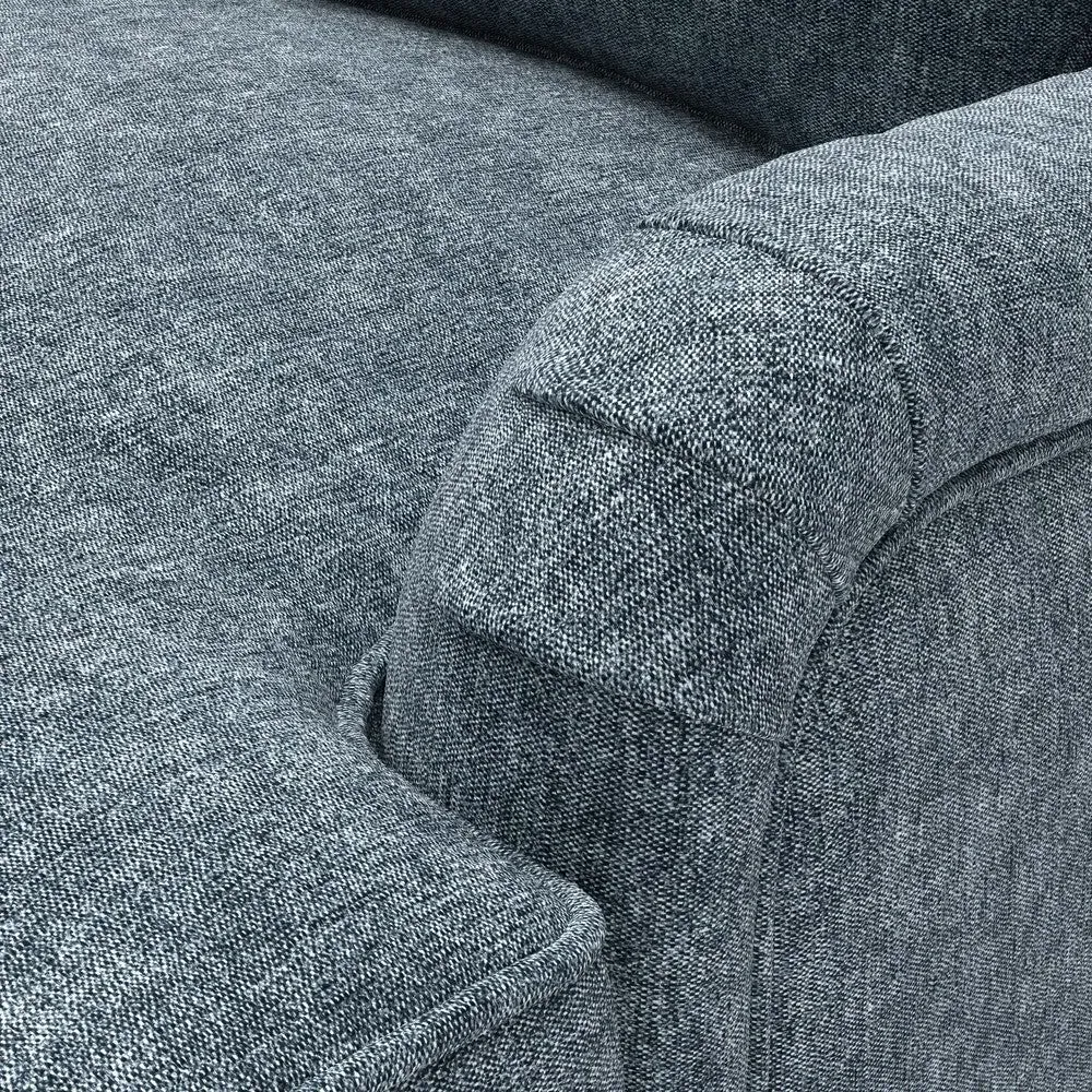 Morris Love Seat - Mid Blue, Aquaclean Oxford