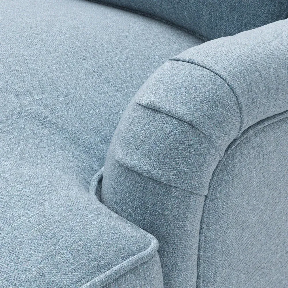 Morris Love Seat - Teal Marl, Rustic Weave