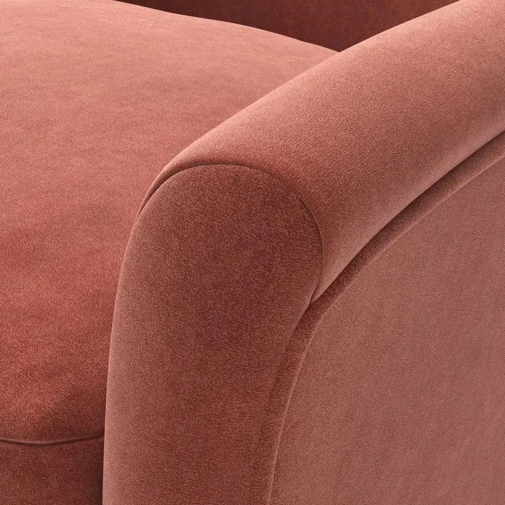 Armchair - Brick, Matt Velvet