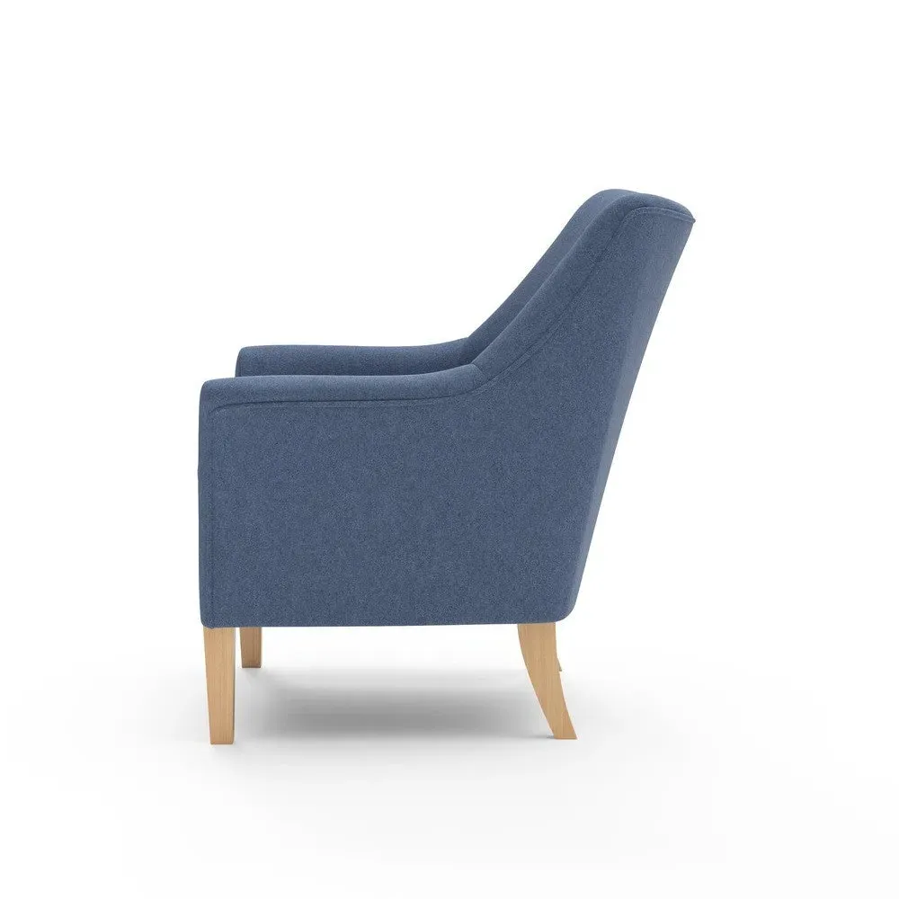 Armchair - Dark Blue, Chunky Cotton