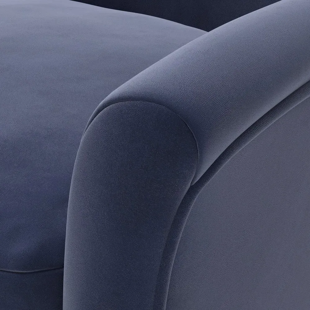 Armchair - Deep Blue, Matt Velvet