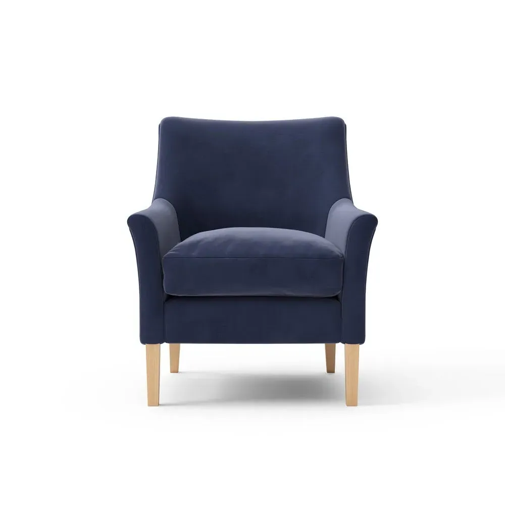Armchair - Deep Blue, Matt Velvet