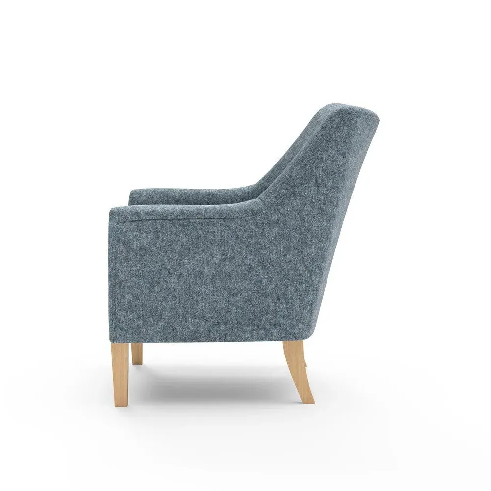 Armchair - Mid Blue, Aquaclean Oxford