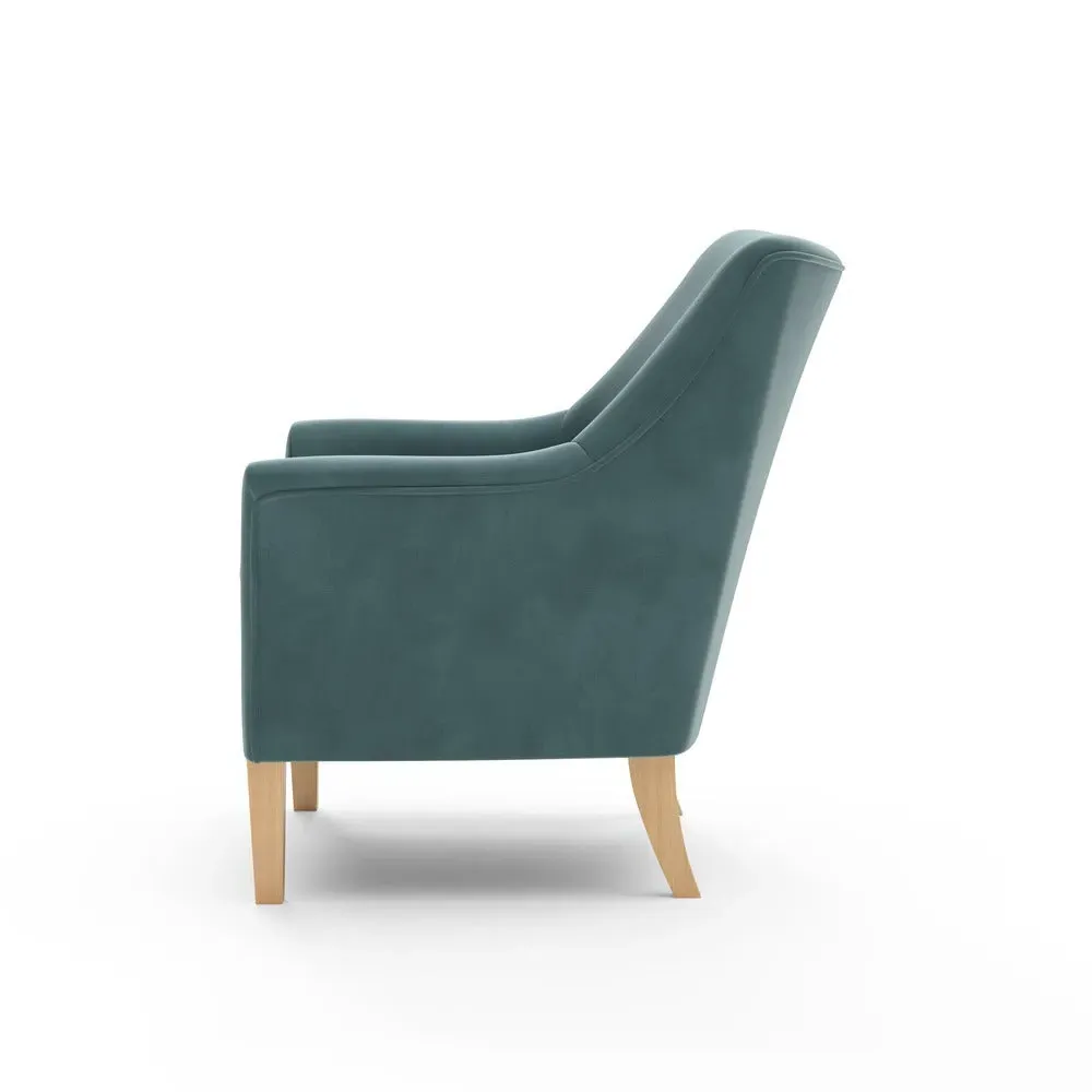 Armchair - Teal, Matt Velvet