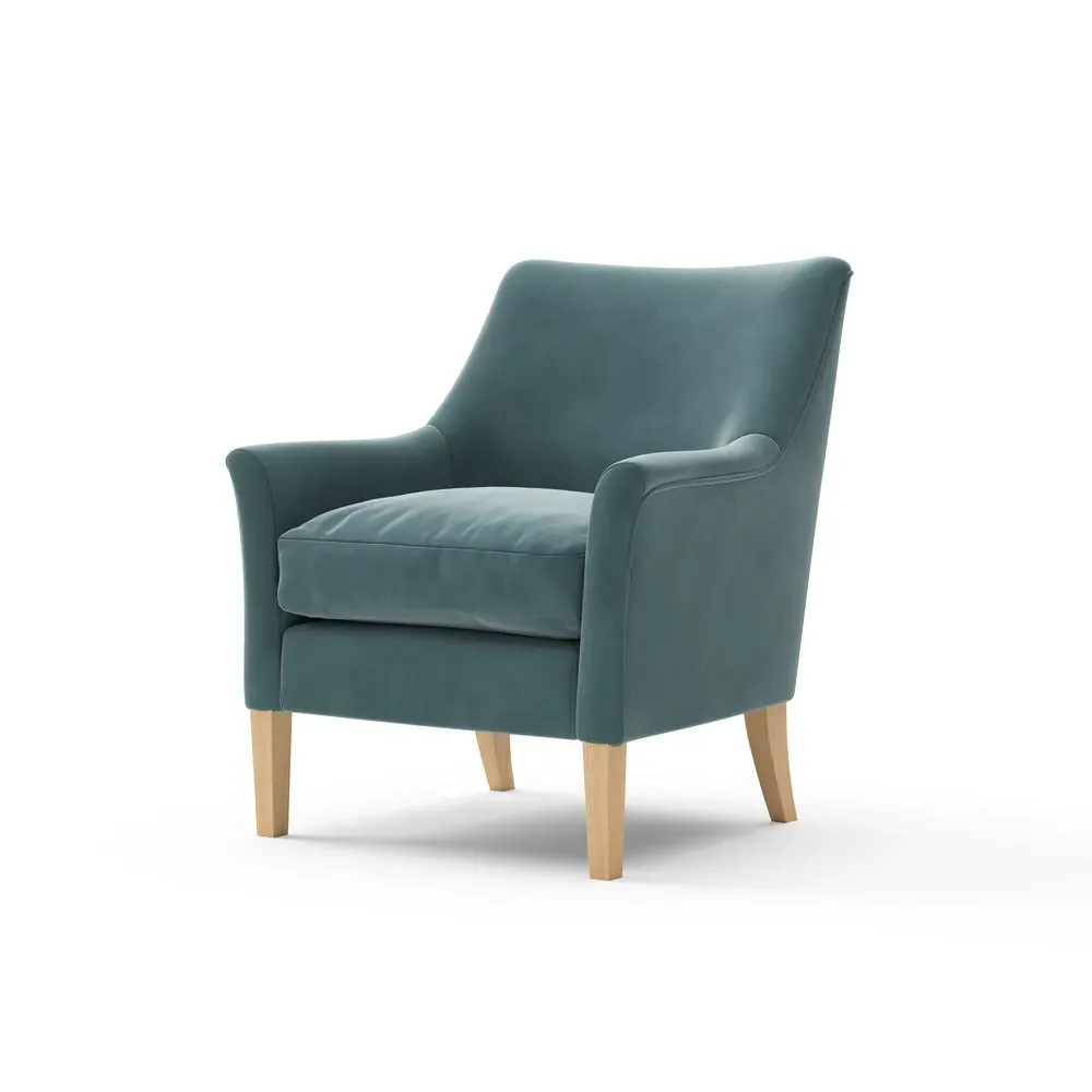 Armchair - Teal, Matt Velvet