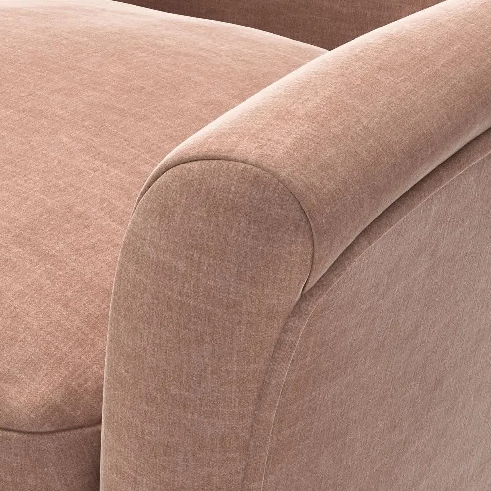 Nancy Armchair - Dusky Rose, Eco Chenille