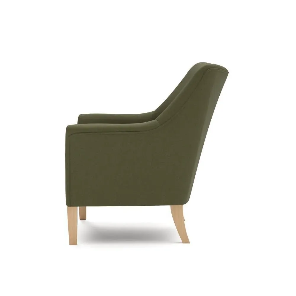 Nancy Armchair - Forest Green, House Linen Mix