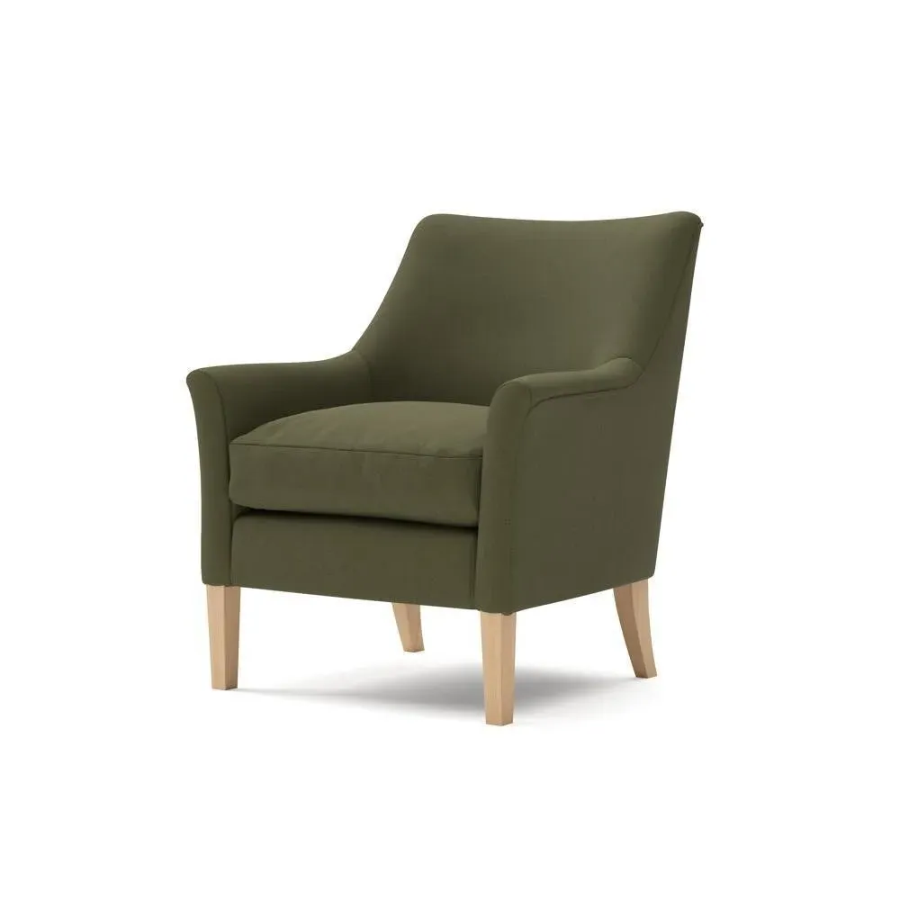 Nancy Armchair - Forest Green, House Linen Mix
