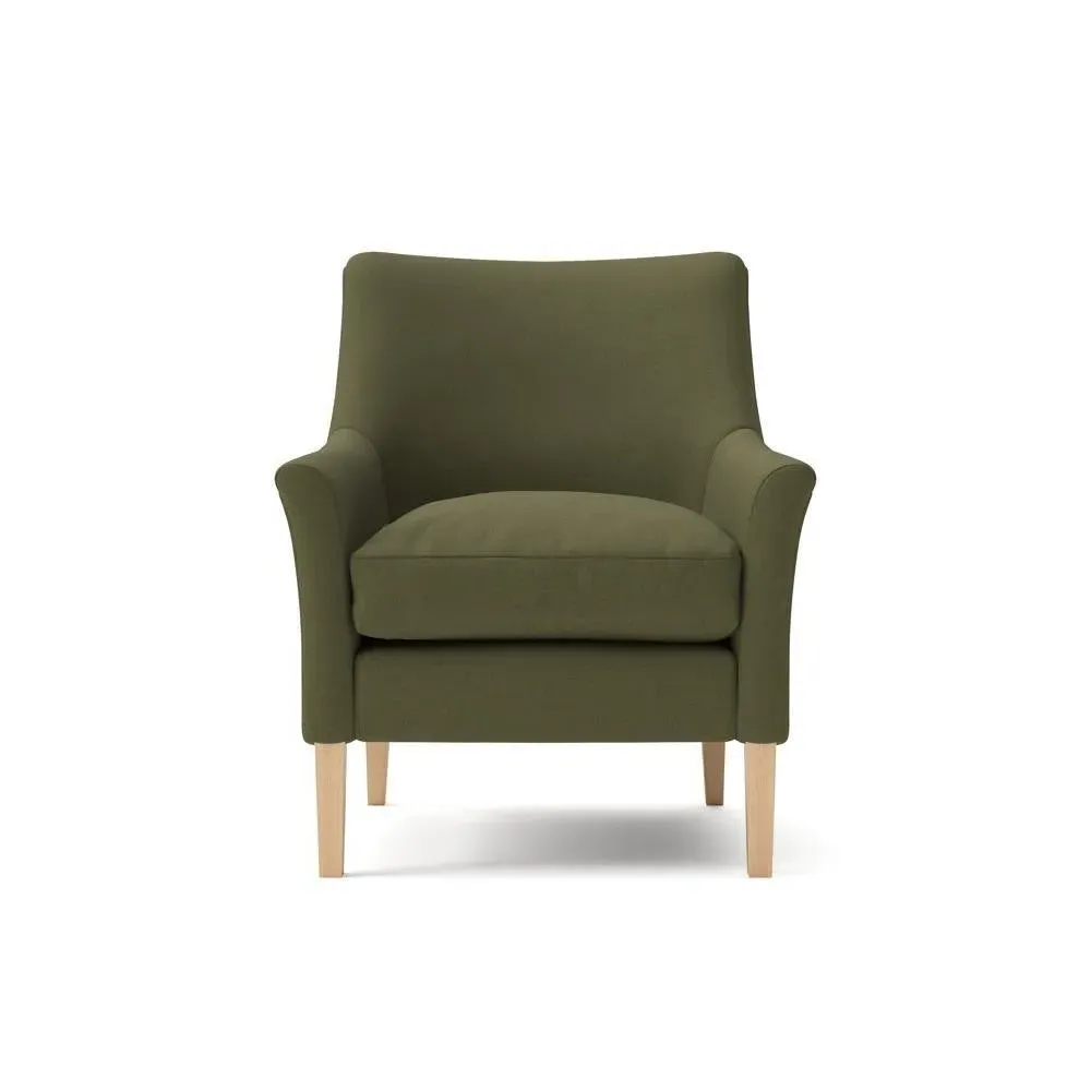 Nancy Armchair - Forest Green, House Linen Mix