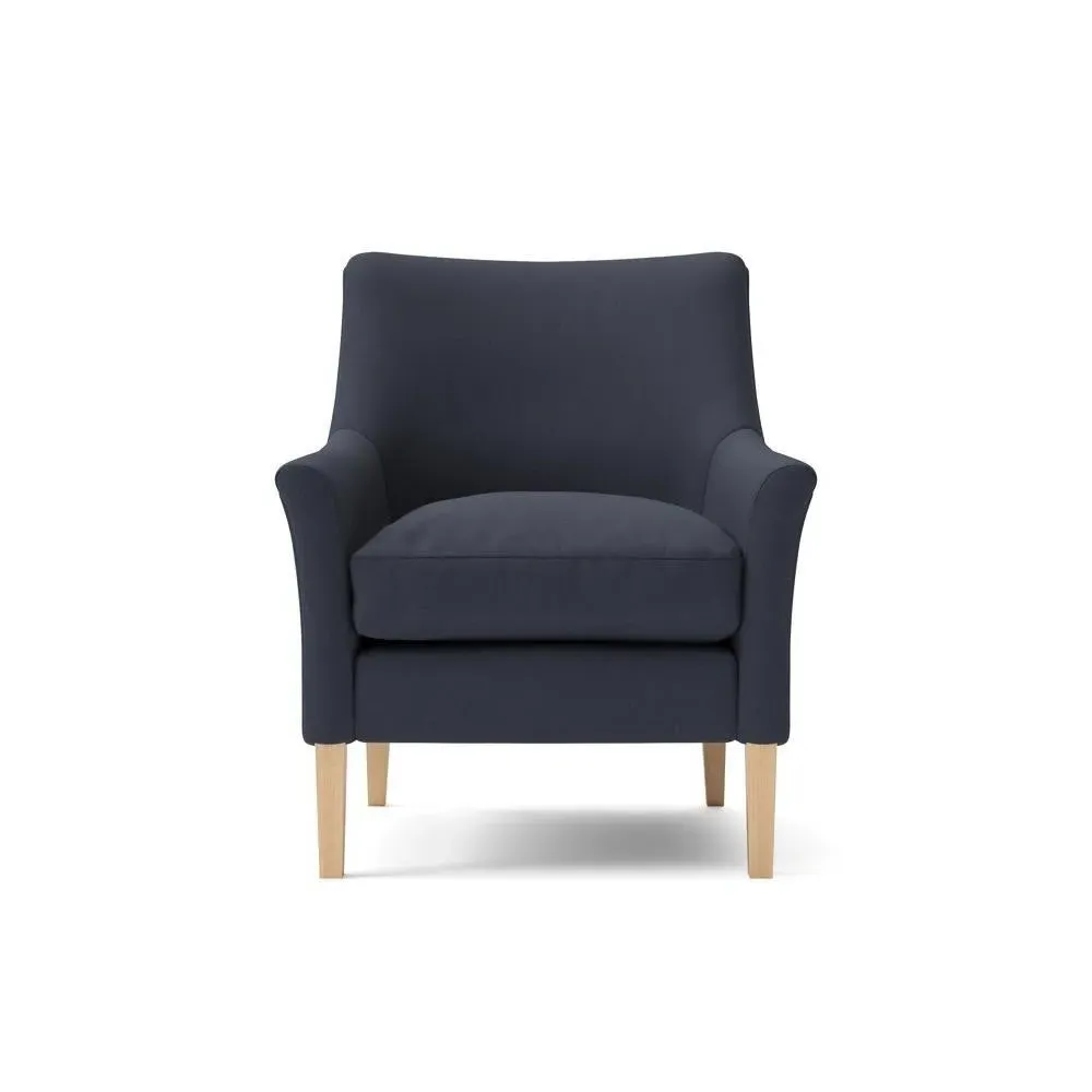 Nancy Armchair - Ink, House Linen Mix