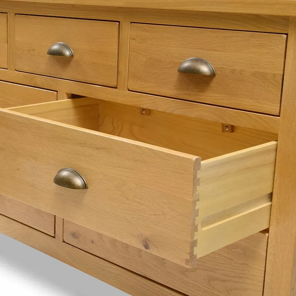 Oakland 7 Drawer Chest - Rustic Oak