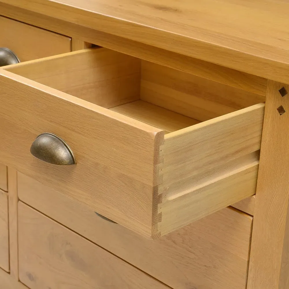 Oakland 7 Drawer Chest - Rustic Oak