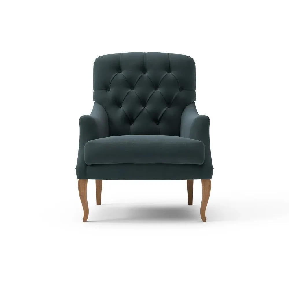 Armchair - Blue, Velvet image