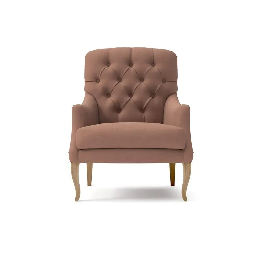 Armchair - Dusky Blush, House Linen Mix