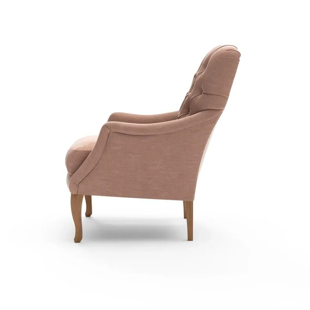 Armchair - Dusky Rose, Eco Chenille