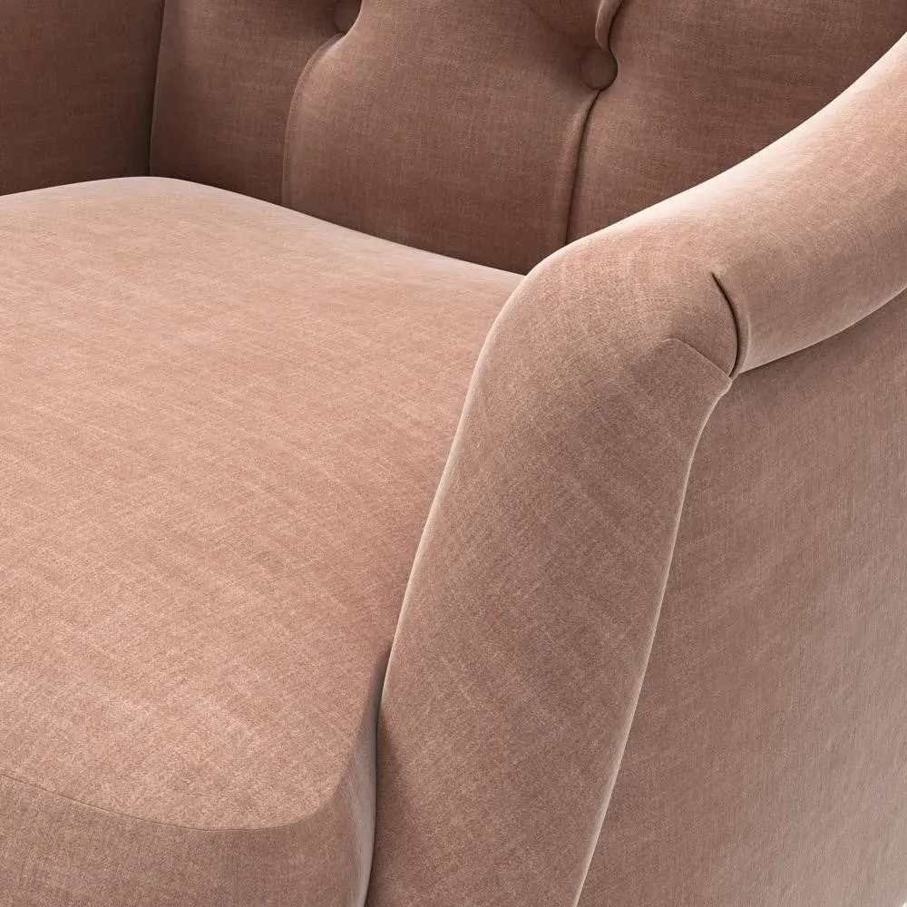 Armchair - Dusky Rose, Eco Chenille