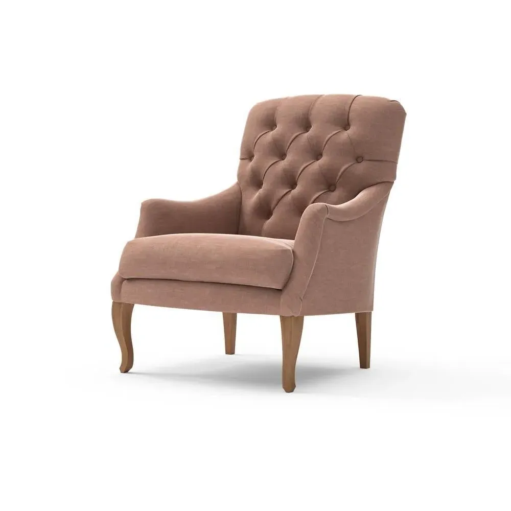 Armchair - Dusky Rose, Eco Chenille