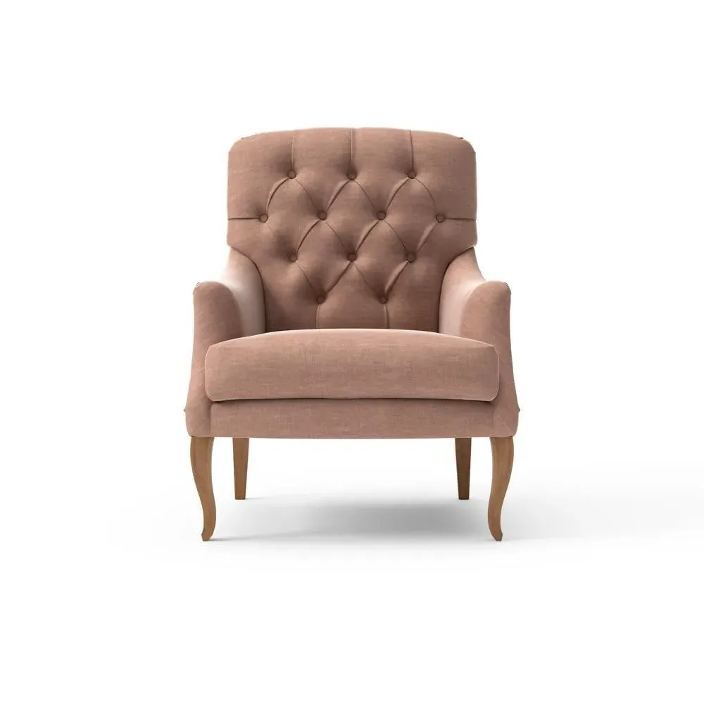 Armchair - Dusky Rose, Eco Chenille